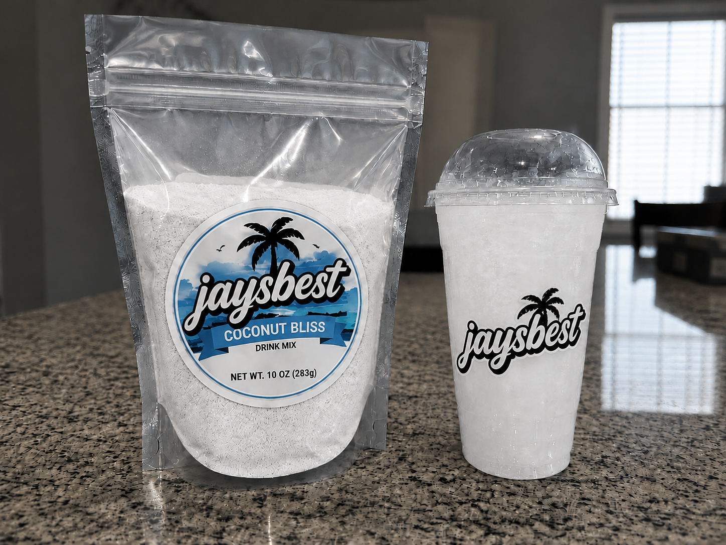 Jays Best Coconut Bliss pouch and white slushie